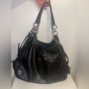 Black Leather Coach Hobo!